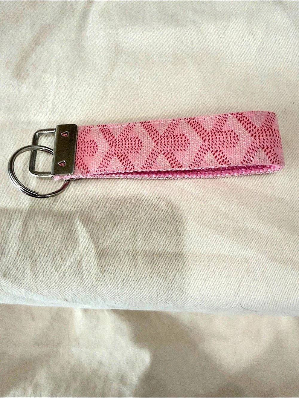 Goyard Key Ring Pink Key Fob Strap